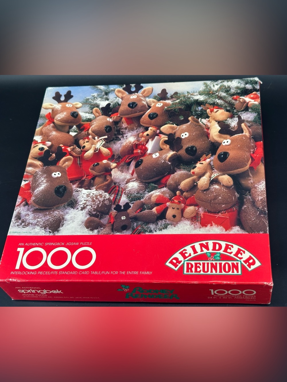 Rodney Reindeer Reunion Christmas Puzzle NEW Sealed 1000 Pc Springbok Hallmark‎